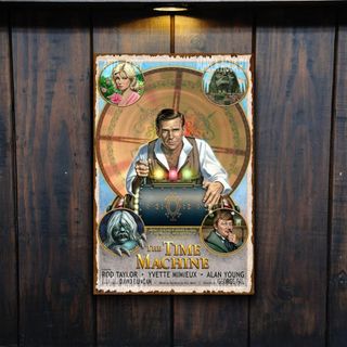 PLACA METALICA MAQUINA DEL TIEMPO CARTEL PELICULA
