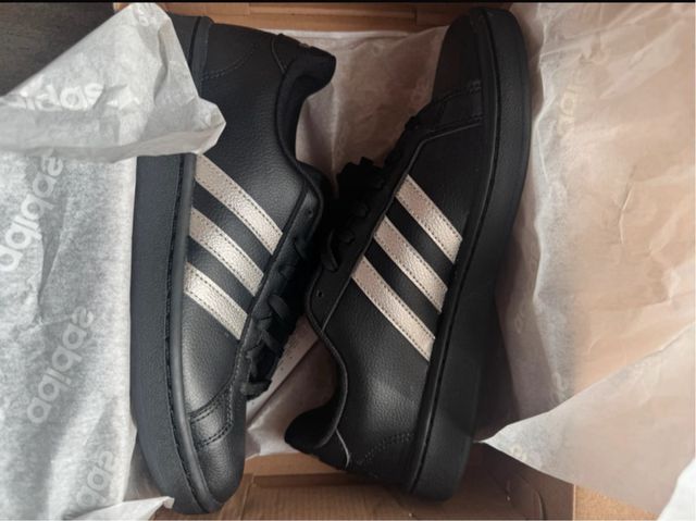 Adidas Grand Court - Scarpe nere e argento