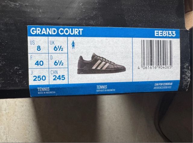 Adidas Grand Court - Scarpe nere e argento