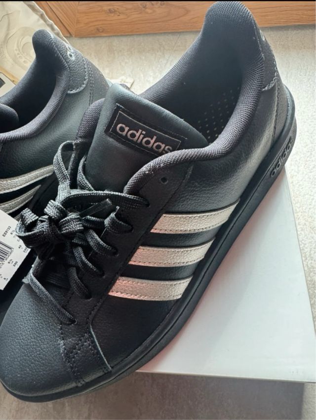 Adidas Grand Court - Scarpe nere e argento