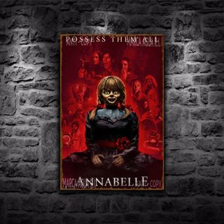 PLACA METALICA ANNABELLE CARTEL PELICULA TERROR