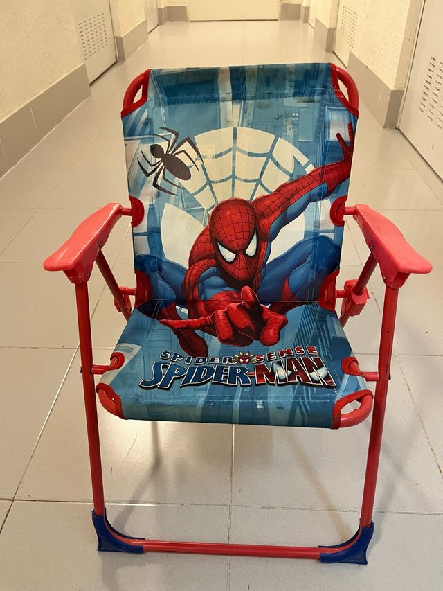 Silla plegable Spiderman infantil. 2 unidades.