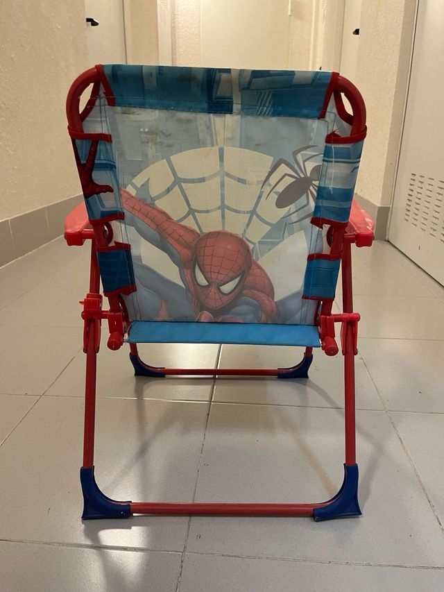 Silla plegable Spiderman infantil. 2 unidades.