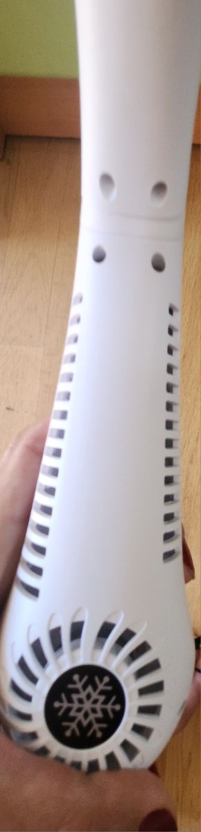 Ventilador cuello blanco-dorado