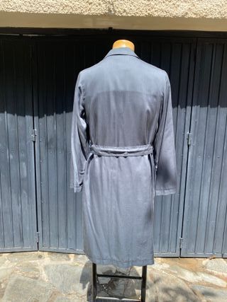 Chaqueta larga gris Massimo Dutti