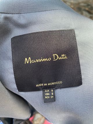 Chaqueta larga gris Massimo Dutti