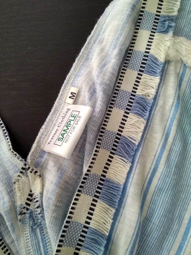 Kaftan azul y blanco - India