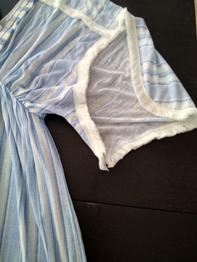 Kaftan azul y blanco - India