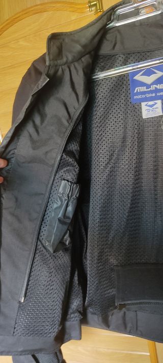 Cazadora moto cordura negra