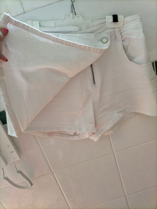 Short blanco mujer - Falda pantalón