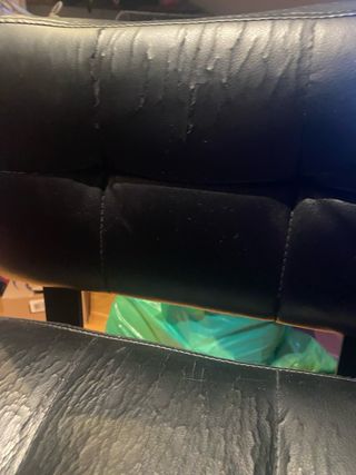 Taburete negro piel sintética