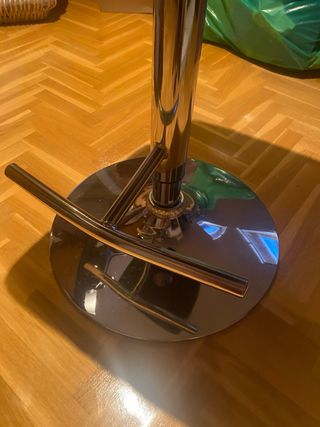 Taburete negro piel sintética