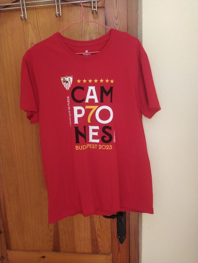 Camiseta Sevilla FC Campeones Budapest 2023