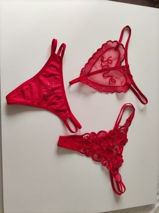 3 tangas rojas - S-M-L