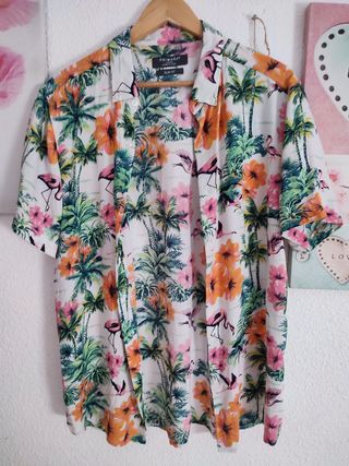 Camisa Hawaiana Hombre L Nueva 