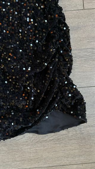 Vestido negro lentejuelas fiesta