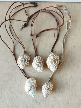 Colgantes caracola: 5 piezas