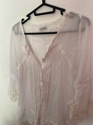 Blusa blanca croché