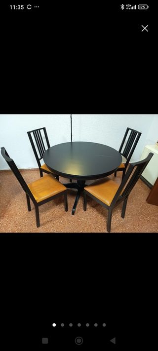 Nuovo tavolo rotondo allungabile Ikea Ingatorp + 4