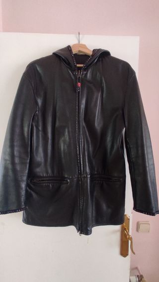 Chaqueta negra piel unisex