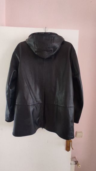 Chaqueta negra piel unisex