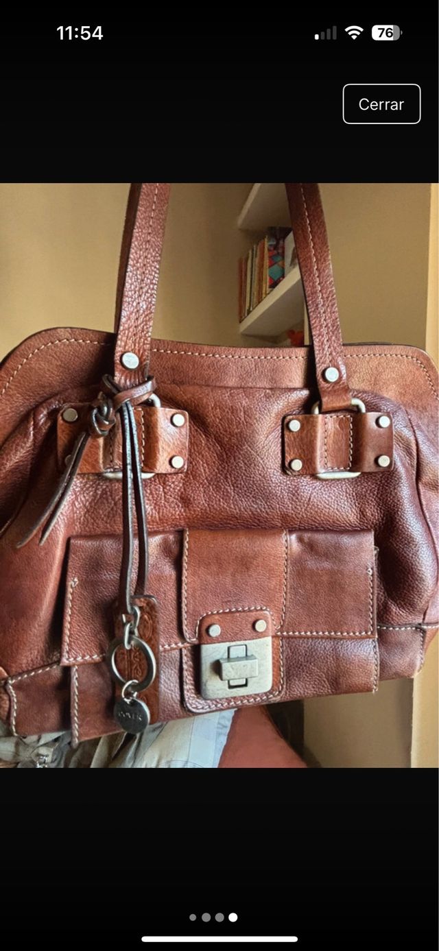 Bolso Coveri marrón piel