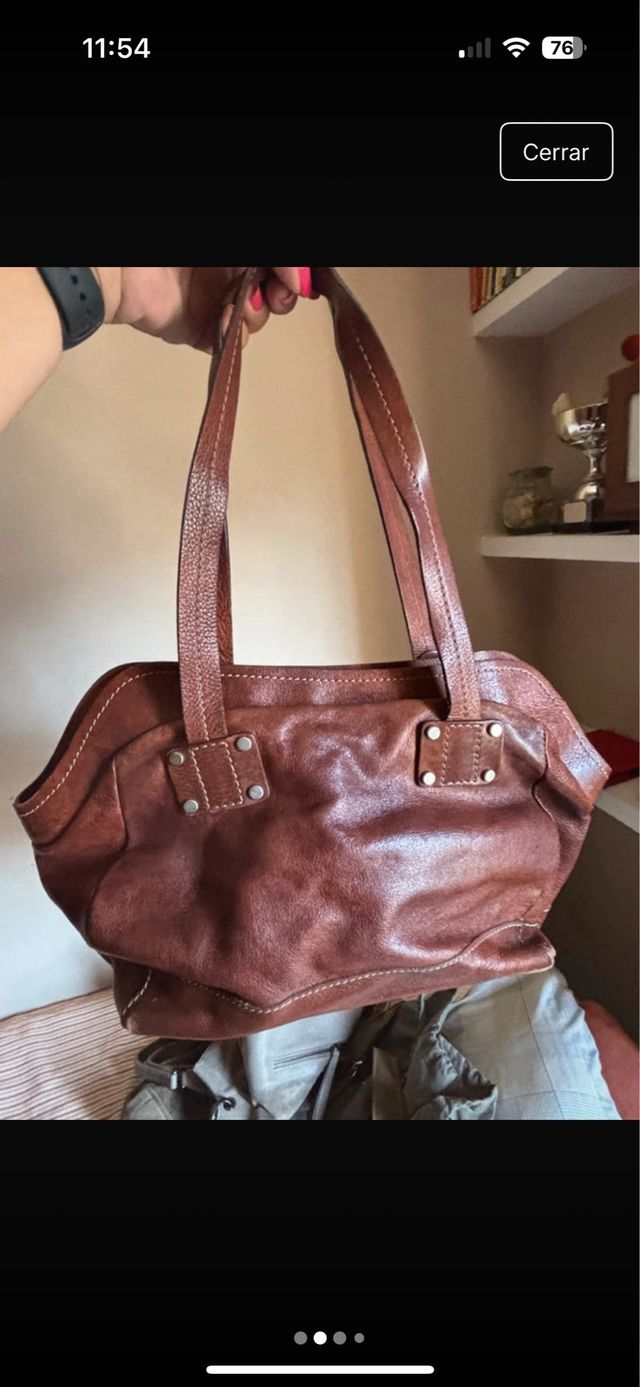 Bolso Coveri marrón piel