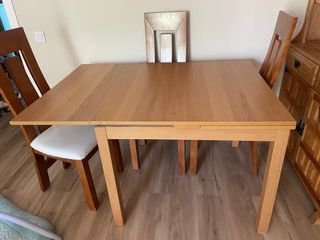Mesa extensible madera - 4 sillas