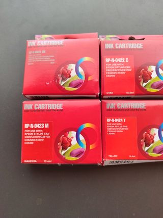 Cartuchos Epson T0321 T0422 T0423 T0424 4 unidades