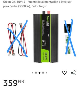 Inversor Coche Green Cell INV15 3000W 6000W
