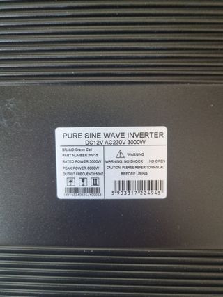 Inversor Coche Green Cell INV15 3000W 6000W