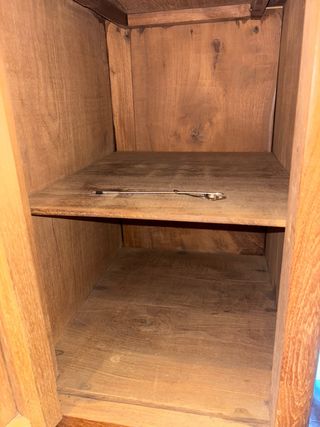 Escritorio madera y cristal vintage
