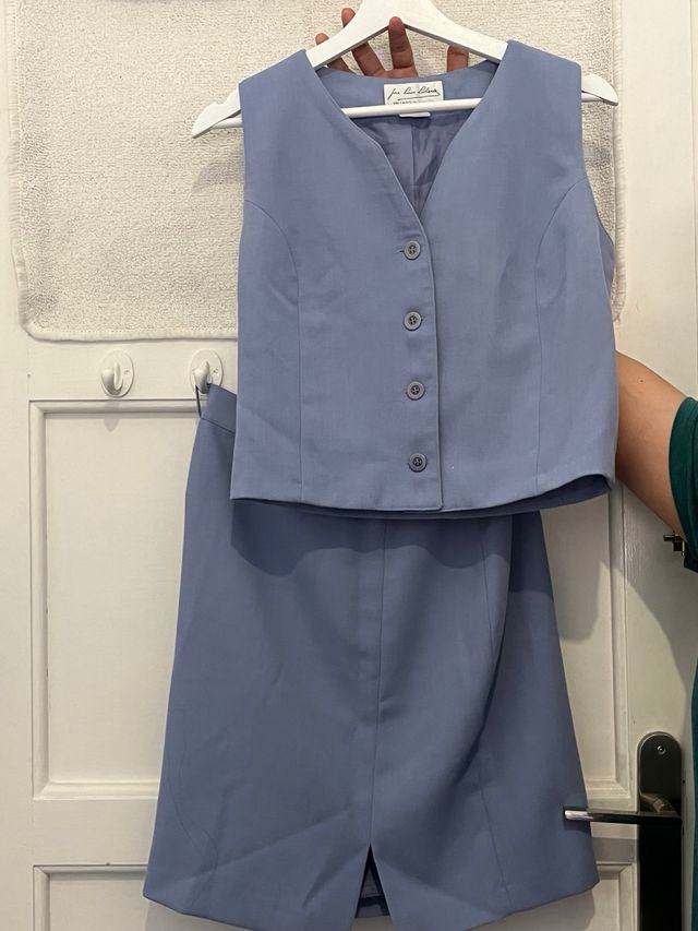 Traje falda azul - formal