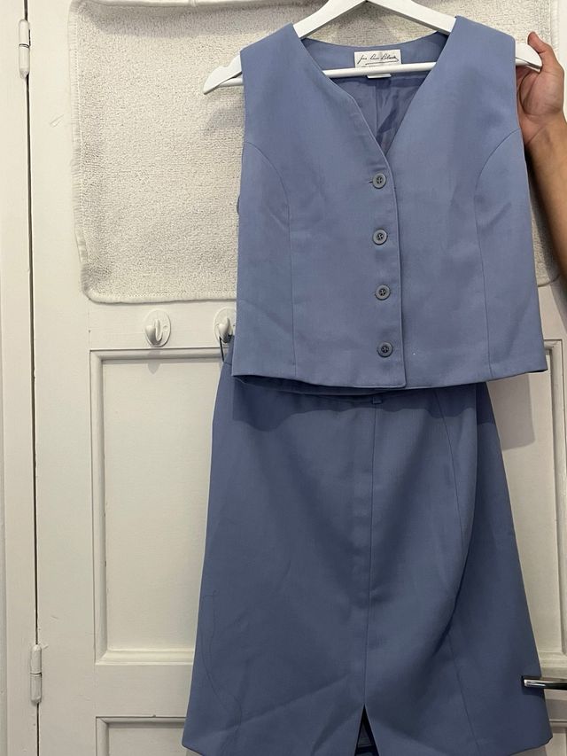 Traje falda azul - formal