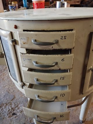 Mesa dentista antigua - metal