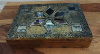 Scatola in stile veneziano in legno dorato