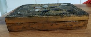 Scatola in stile veneziano in legno dorato