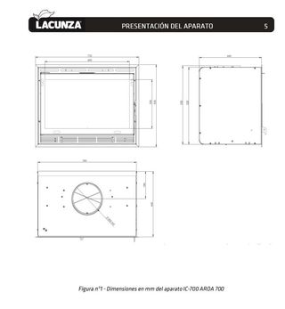 Lareira Lacunza Aroa 700