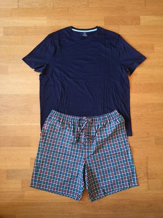 Pijama verano hombre XL - Azul marino y multicolor