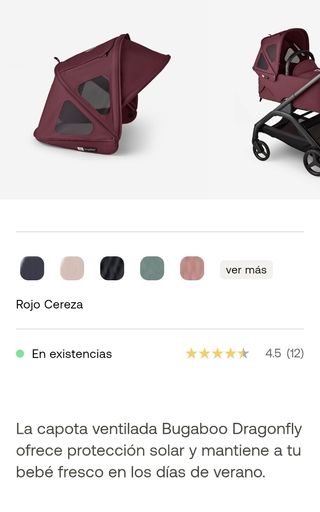 Capota ventilada Bugaboo Dragonfly - Rojo Cereza