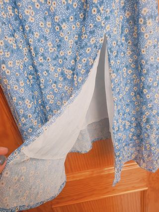 Vestido azul floral talla S - NUEVO
