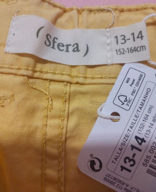 Shorts chinos amarillos Sfera niño