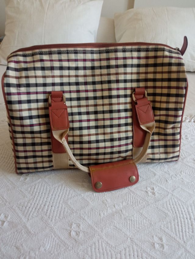 Bolso viaje marrón beige