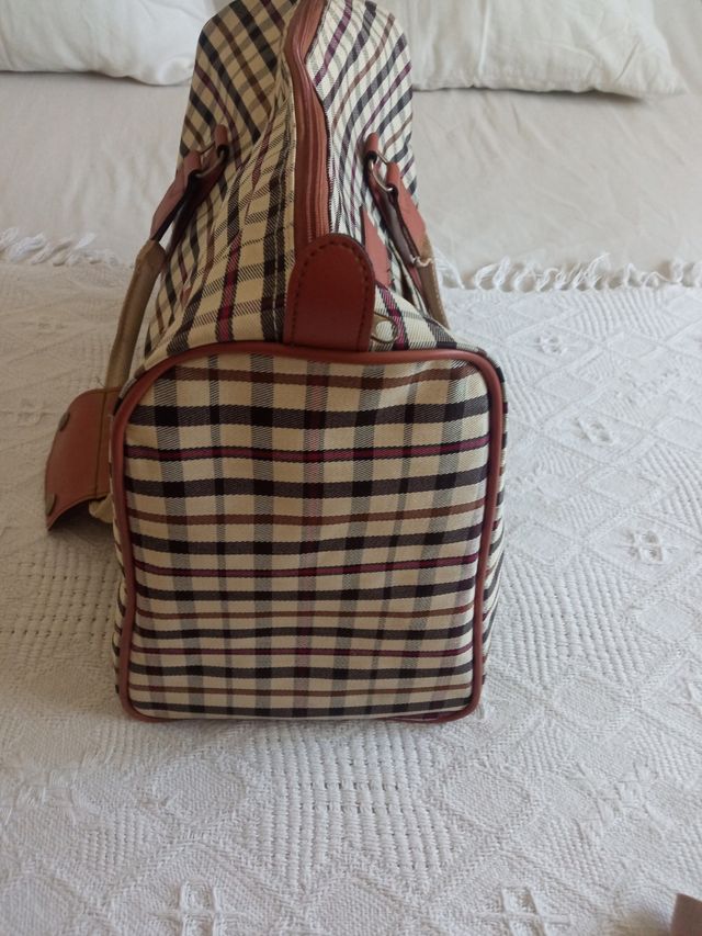 Bolso viaje marrón beige