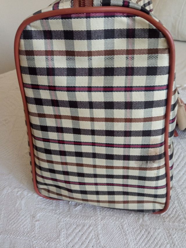 Bolso viaje marrón beige