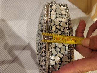 Bolso pequeño blanco y plata