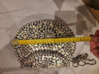 Bolso pequeño blanco y plata