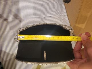Bolso pequeño blanco y plata