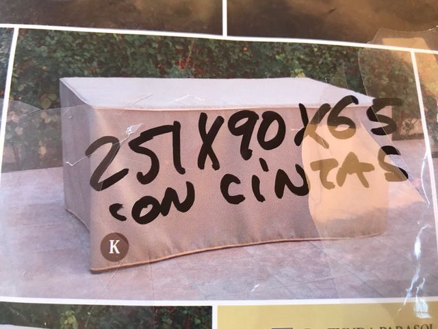 Funda Muebles Jardín 246x90x65cm