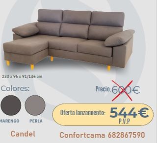 Sofá Chaise Longue Candel 230cm